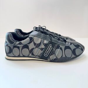 Coach Kirby Q999 Women’s Sneakers – Size 6.5M – Black Signature Logo